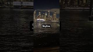 View of city skylines #newyorkcity  #manhattan #brooklyn #brooklynbridge #nightview #reels
