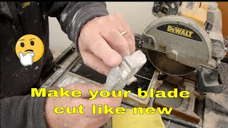 Why won't it cut my tile? How to fix diamond saw blade. Tile Blade Sharpening