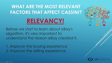 Chapter 1   Lesson 3   Cassini   Learn how the eBay algorithm works