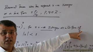 Binomial theorem when n negative integer