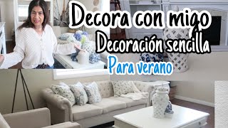 Decora conmigo la sala para verano 🌺algo sencillo.