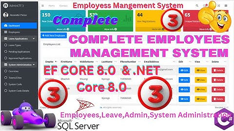 EP 3 Complete Employees Management System Using ASPNET Core MVC, EF Core,SQL|AdminLTE| Perform CRUD💥