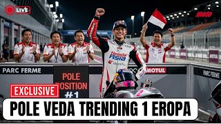 VEDA EGA PRATAMA WINS POLE POSITION IN MOTO3 JEREZ, IMMEDIATELY TRENDING IN EUROPE