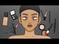 흑인 모델 메이크업 애니메이션 🖤Black Beauty Make up tutorial animation｜ASMR