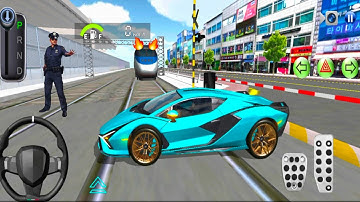 3D Driving Class - Bullet Train Vs Super Car! Car Games Gameplay Android IOS.