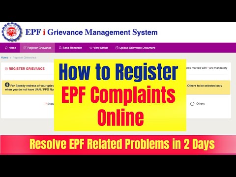 EPF Grievance/Complaint Registration Process