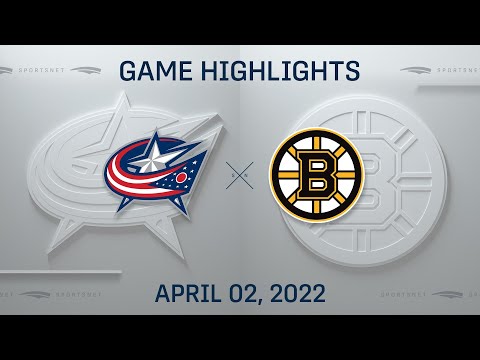 NHL Highlights | Blue Jackets vs. Bruins - Apr. 2, 2022