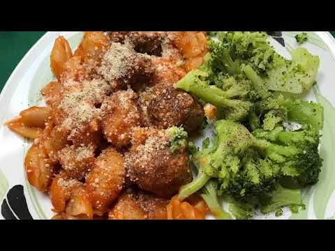 Tomato Soup & Meatball Pasta