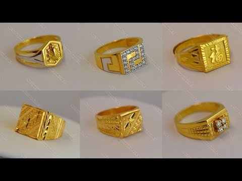 Latest Men's gold ring designs - YouTube