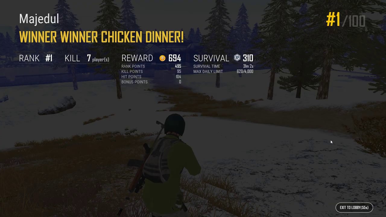 Very 1st PUBG solo win. (nothing special just wanted to share)