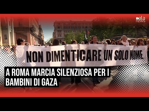 Video 'Non dimenticare un solo nome': a Roma la marcia silenziosa per i bambini di Gaza