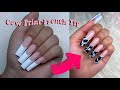 I'M BACK! + COW PRINT FRENCH TIP NAILS! Polygel Nail Tutorial