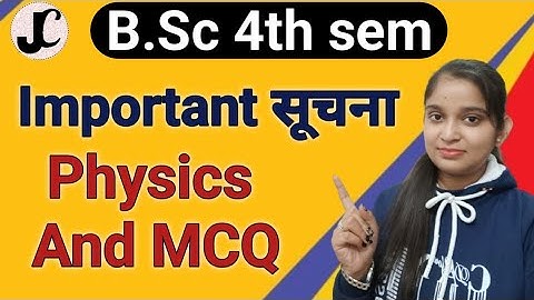 B.Sc 4th sem || Important information || By Jyoti Chaudhary ✍️✍️