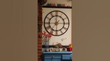 Large roman numeral wall clock video