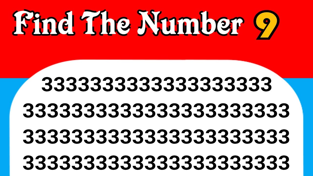 find the number 9