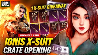 Ignis X-Suit in 10 UC ? 😱 | New Ignis X-Suit Crate Opening | Ignis X-Suit Giveaway | BGMI PUBG