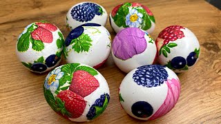 Incredibly beautiful eggs for Easter! The most beautiful! How to dye eggs with napkins