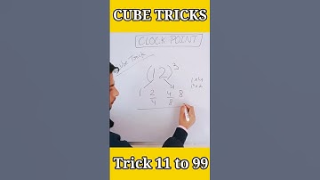 Fastest CUBE Trick forever|| Clock point|| how to find two digit cube in 2 seconds #shorts #viral