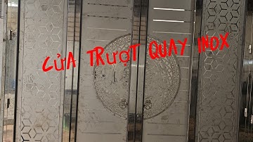 Cửa trượt quay inox, cửa sắt trượt quay, dũng cơ khí