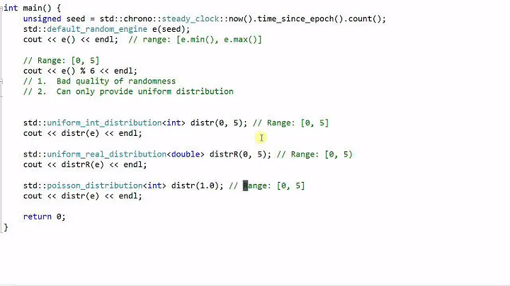 C++ 11 Library: Random Number Distribution