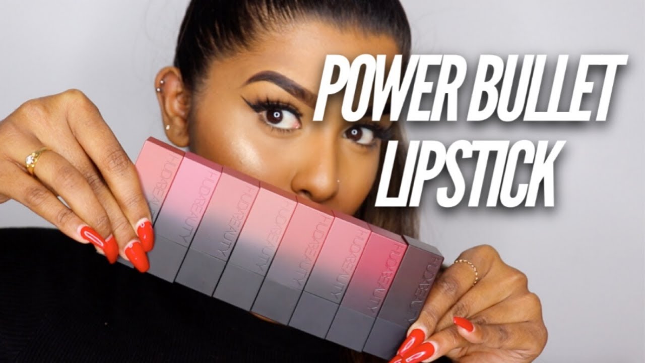 NEW HUDABEAUTY POWER BULLET LIPSTICK SWATCHES YouTube