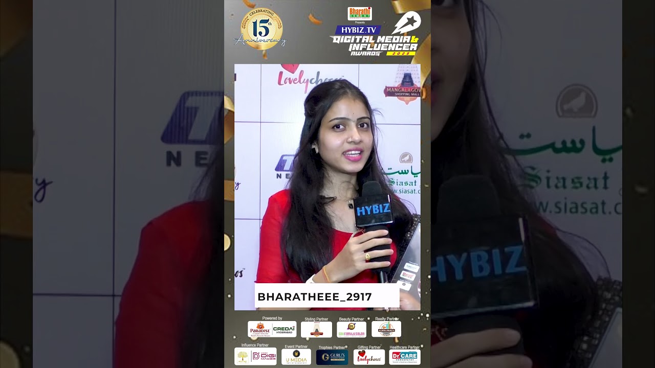 Bharatheee Wins Best Influencer | Hybiz TV Digital Media & Influencer Awards 2025 Highlights