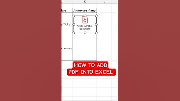 How to add PDF into Excel | PDF Into Excel #excel #exceltips #exceltricks #excelshortcuts #pdf