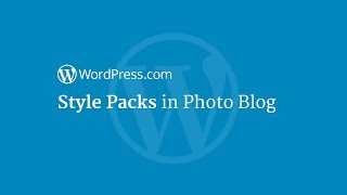 Style Packs in Photo Blog