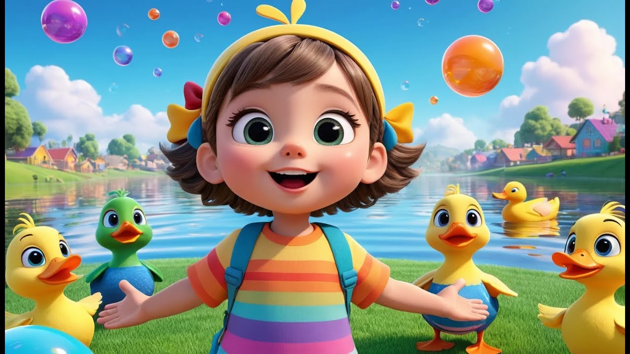 Five Little Ducks at the Candy Lake Adventure | Fun Counting Song for Kids | Sweet Nursery Rhyme