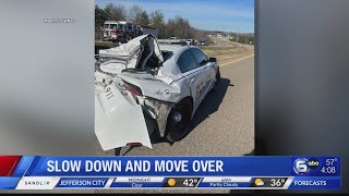 Police cruiser struck while responding to crash in Morristown