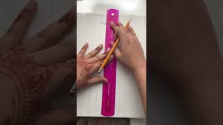 This Will Help u Not Get Slanted Lines w/ a Ruler