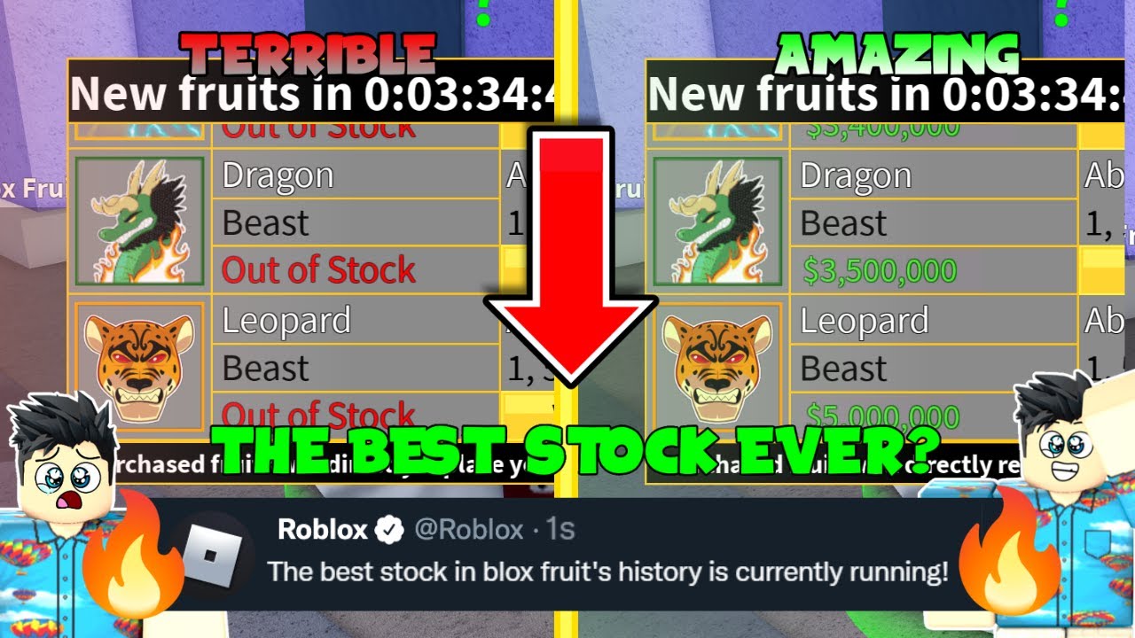 Blox Fruits Stock Updated