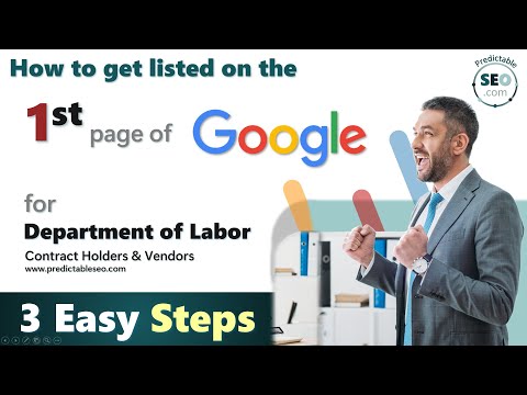 Can SEO be made predictable for Dept of Labor resellers? How to get on the 1st page of Google.