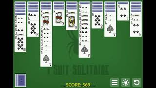 1 suit spider solitaire | Walkthrough