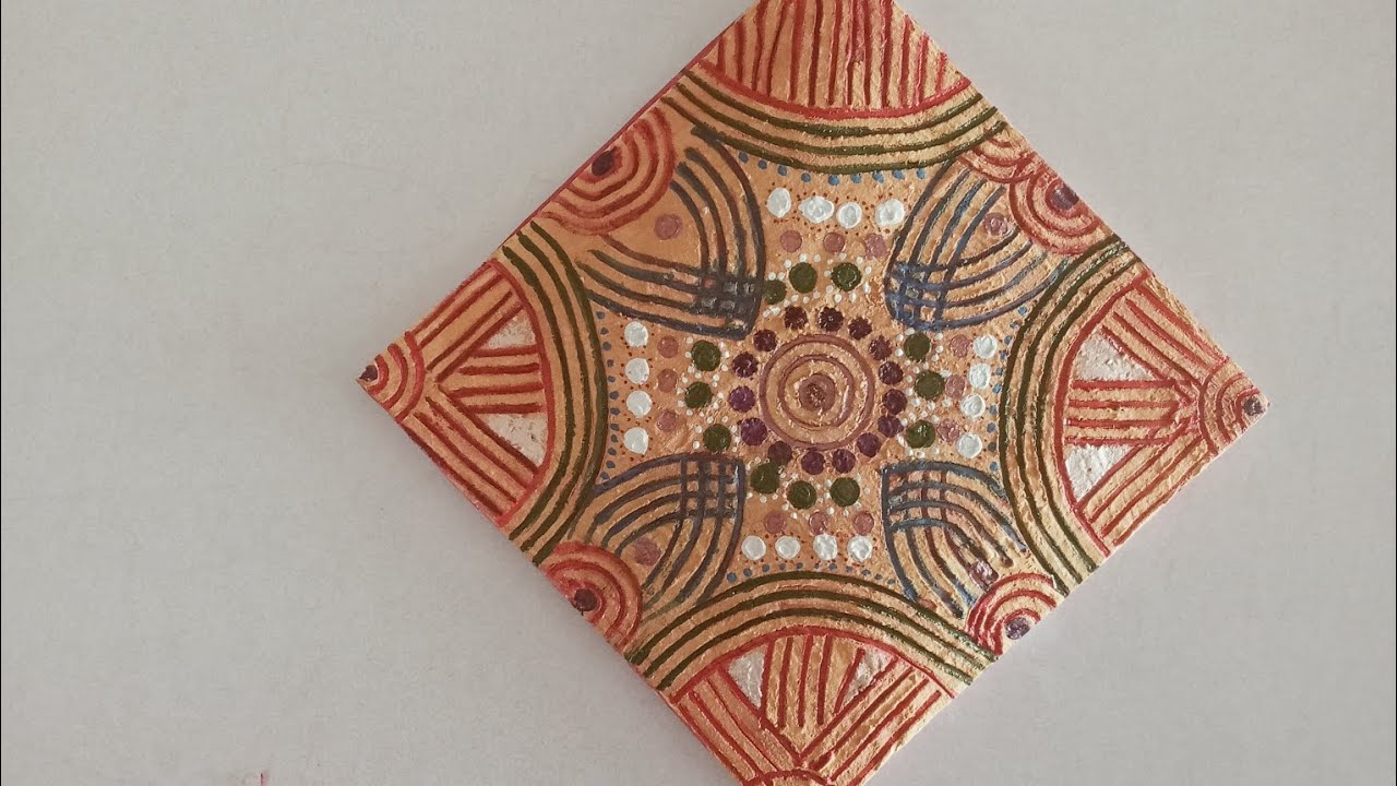 simple wall decor using cardboard, pop, fork and toothpick # no cost diy