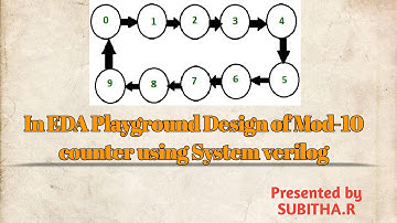 In EDA Playground design of Mod-10 counter using system verilog