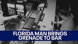 WATCH: Florida man pulls out grenade at bar, video shows