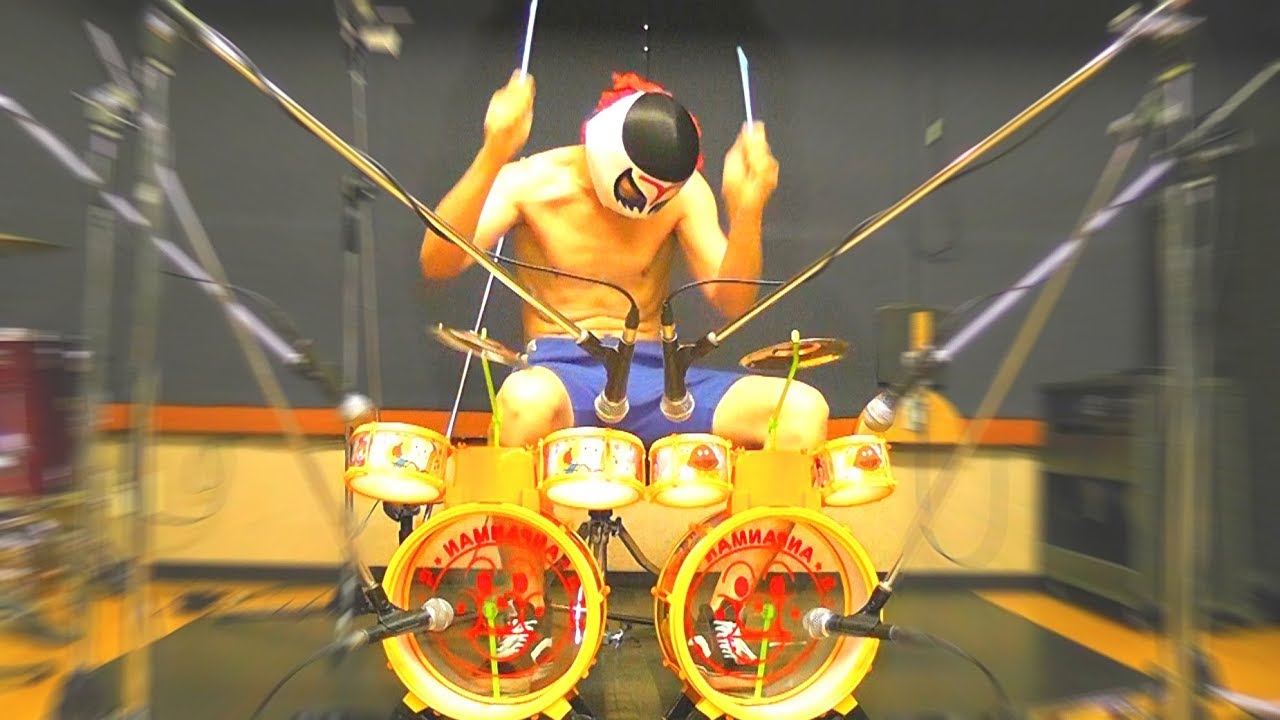 DOUBLE BASS TOY DRUM - Playthrough　アンパンマンのマーチ 2倍速【ツーバス アンパンマンドラム】