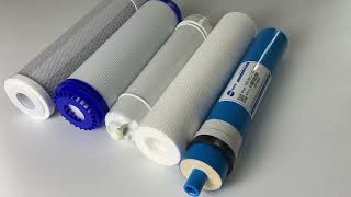 Five stage RO filters with membrane.