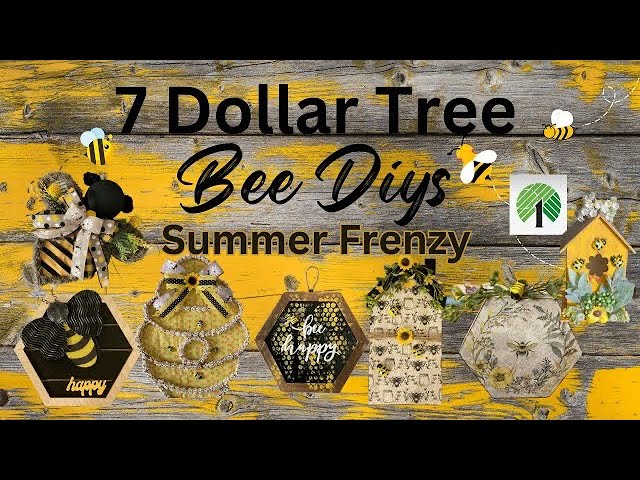 DOLLAR TREE Honey Bee 🐝 Themed DIY Decor l Summer Farmhouse Decor