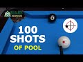 The 100 shots of pool  every pool shot possible  in 10 minutes