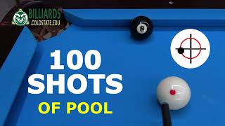 The 100 SHOTS OF POOL … Every Pool Shot Possible … in 10 Minutes