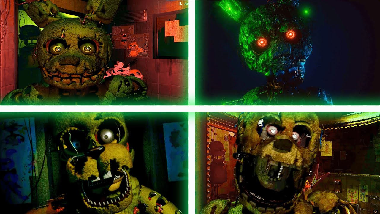 Evolution of Springtrap's Jumpscares - YouTube
