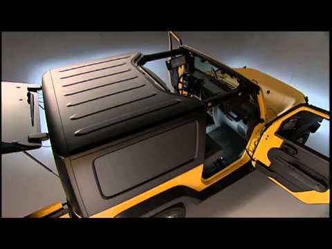 Freedom Top™ Three Piece Modular Hard Top Front Panel Removal - YouTube