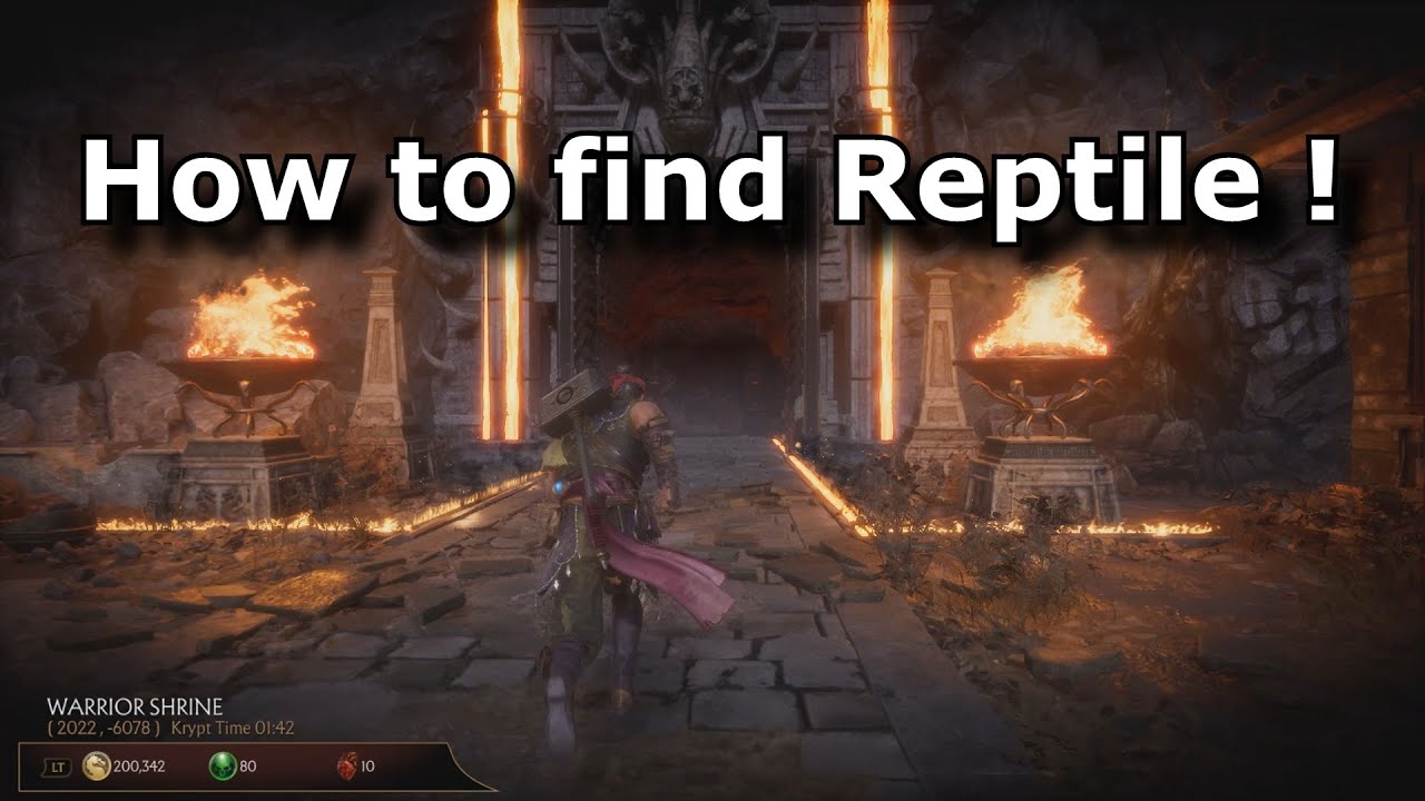 Mortal Kombat 11 - How to find Reptile in the Krypt - YouTube