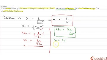 The de-Broglie wavelength of an electron moving with a velocity `1.5 xx 10^(8)ms^(-1)` is