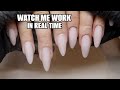 💅🏼 NAIL APPLICATION - ACRYLIC IN REAL TIME - watch me work