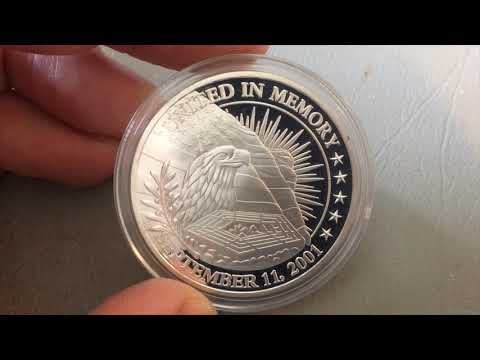 9 11 commemorative medallion silver coin