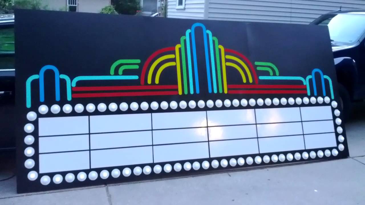 Lighted Marquee Sign Movie Marquee Sign Marquee Sign Movie Marquee