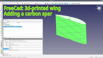 How to create 3d-printed wings in FreeCad (Part 2): Add a carbon spar to the wing